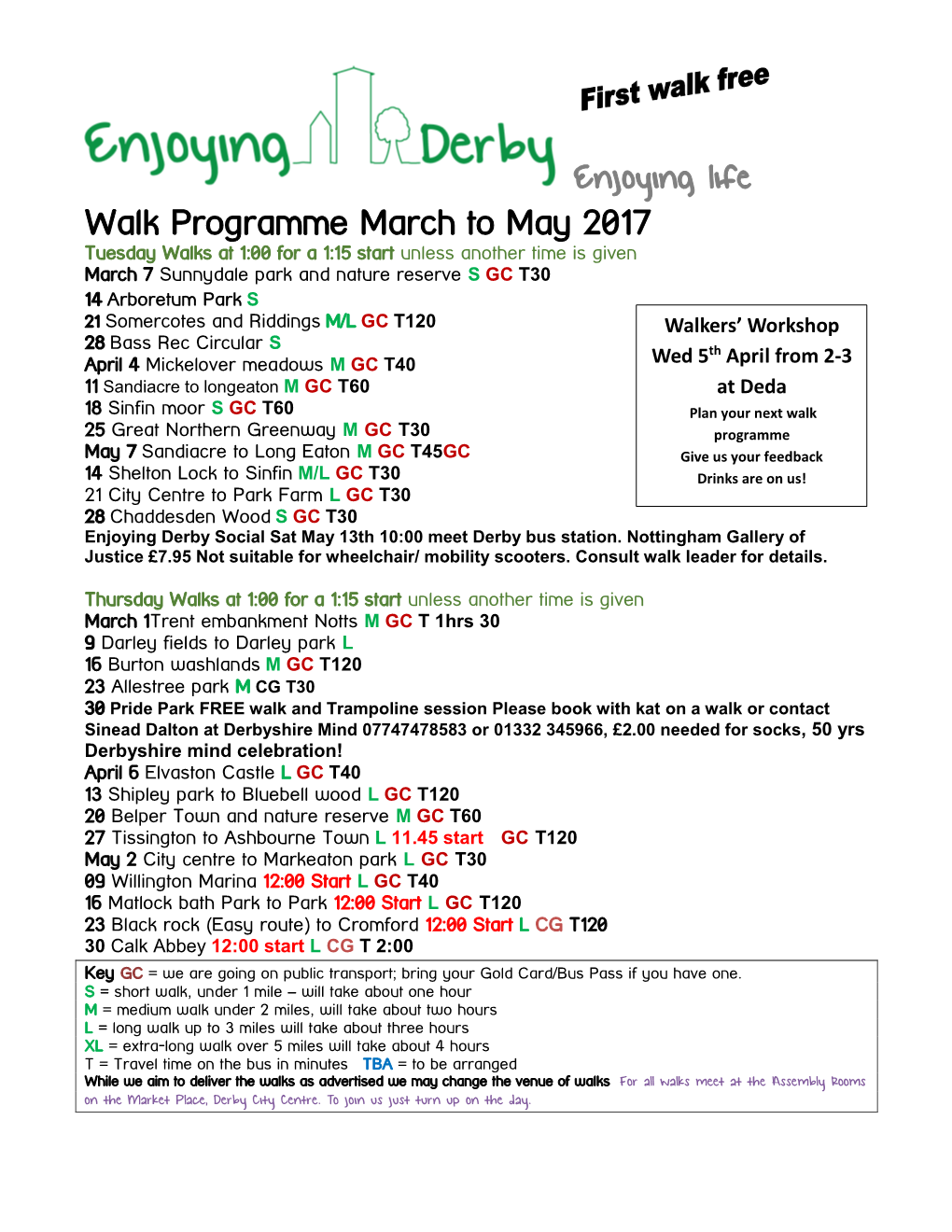 Derbyshire Mind Walking Programme March To