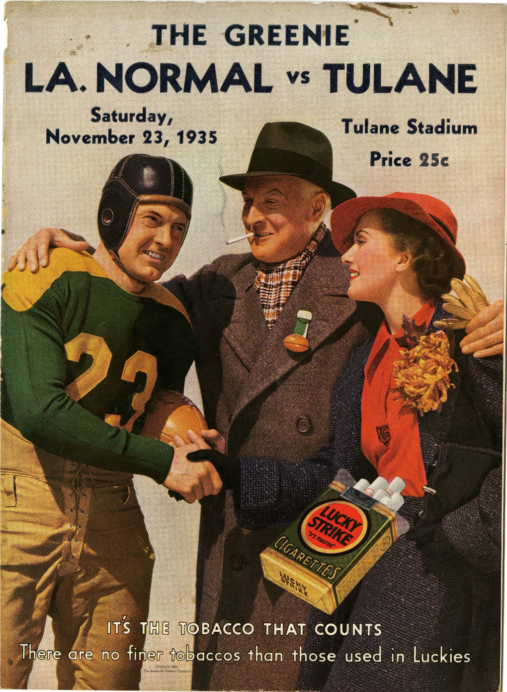 LA. NORMAL Vs TULANE Saturday, Tulane Stadium