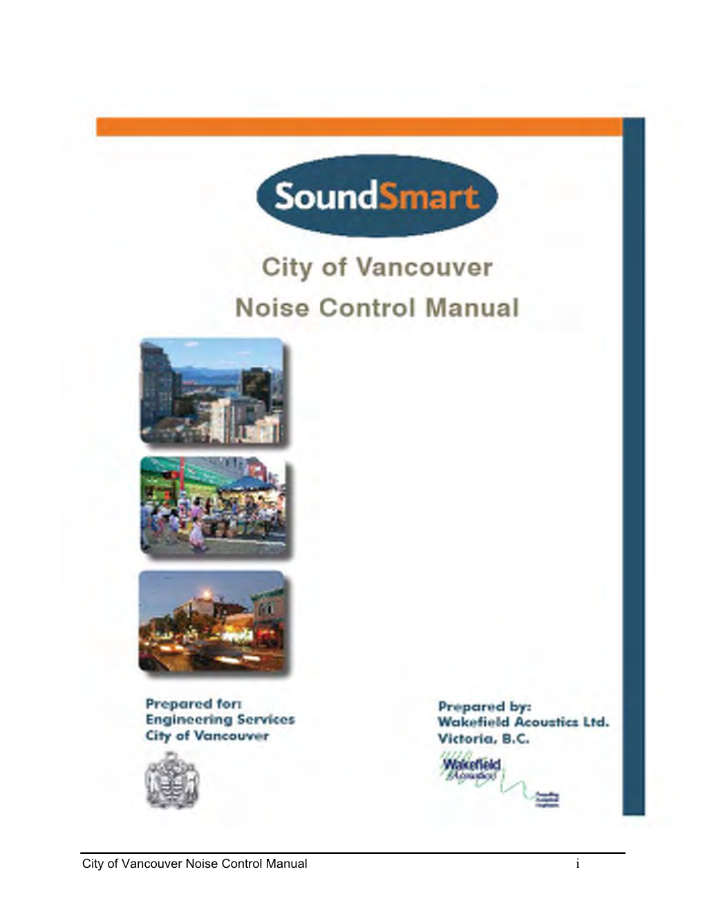 Noise Control Manual I TABLE of CONTENTS