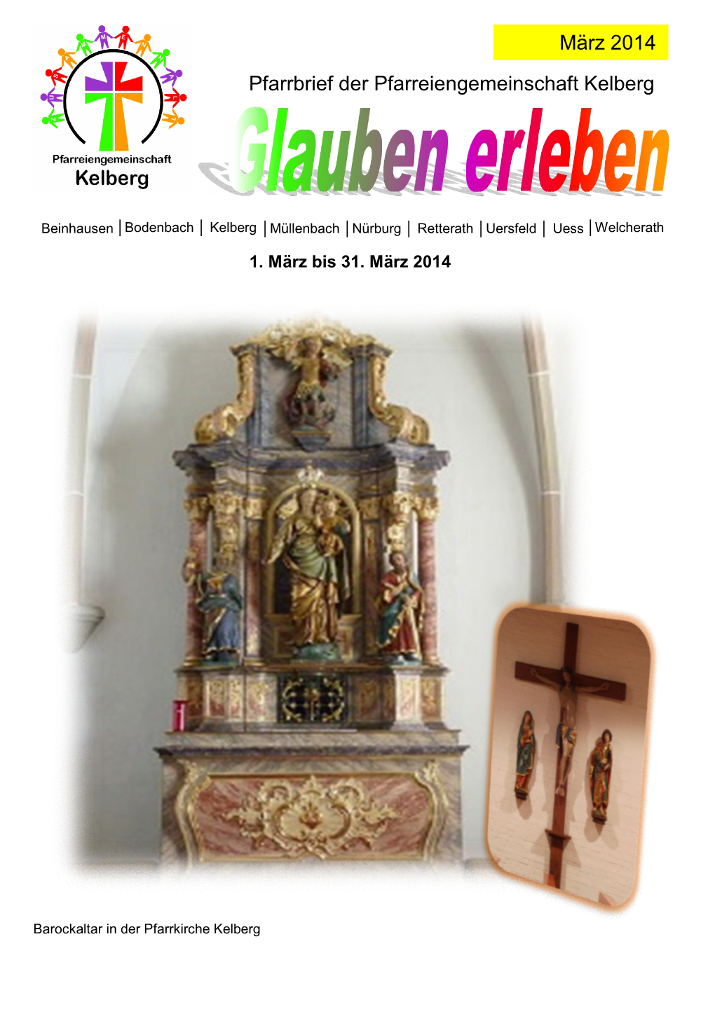 Pfarrbrief Der Pfarreiengemeinschaft Kelberg März 2014