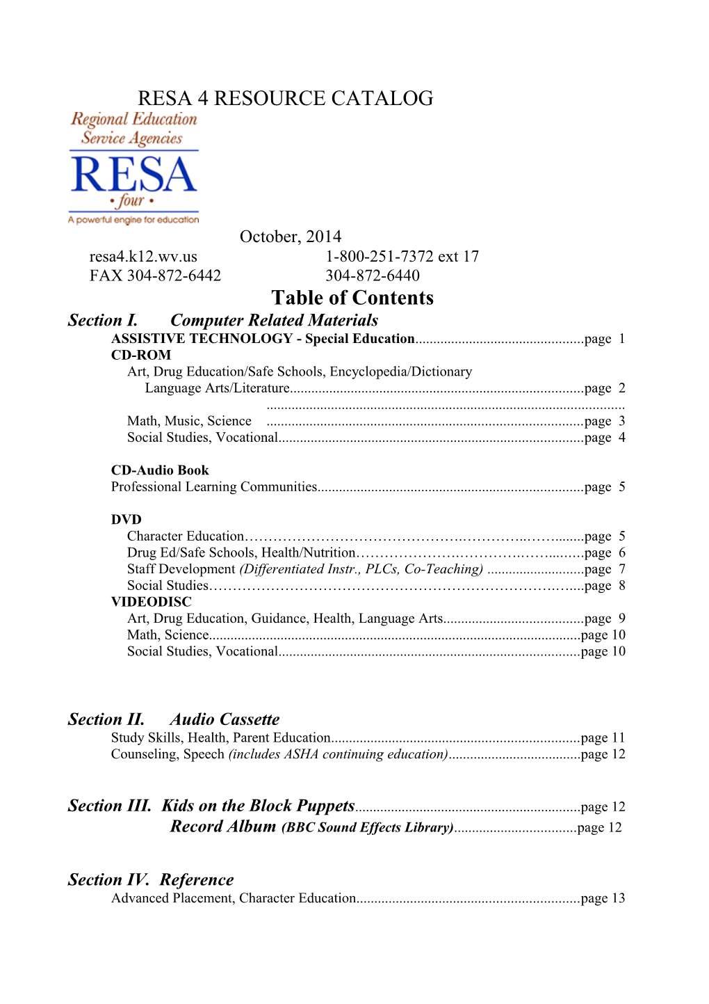 Section I. Computer Related Materials