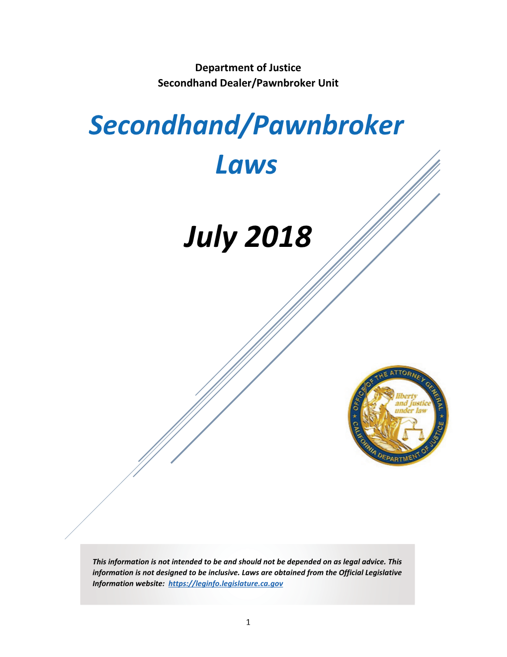 Secondhand Dealer Laws 2018