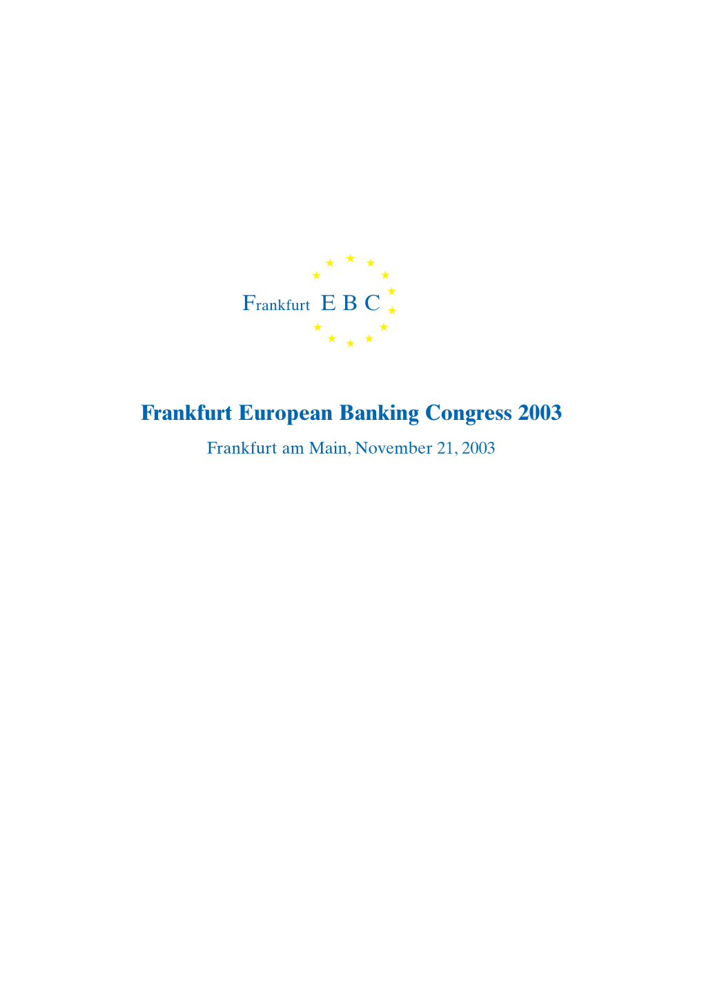 45514 EBC Bank Congress 2003