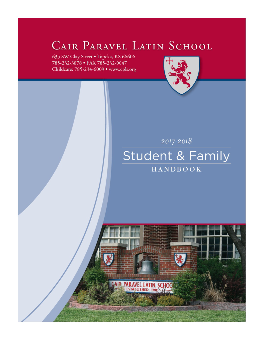 Cpls Student and Family Handbook Table of Contents