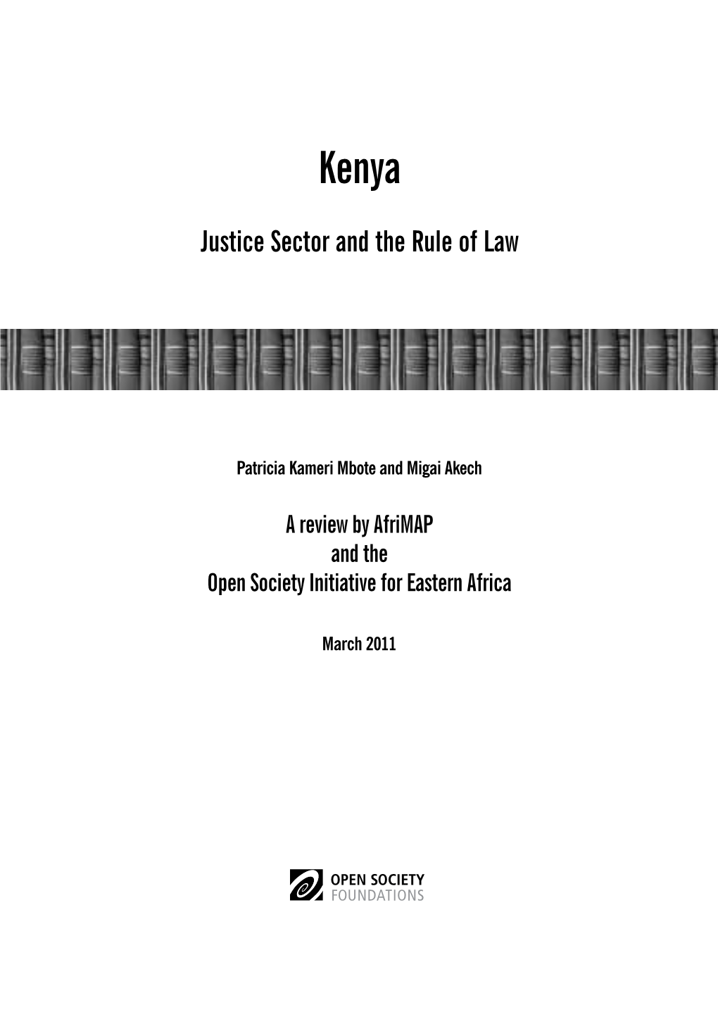 Kenya: Justice Sector and the Rule of Law V List of Boxes