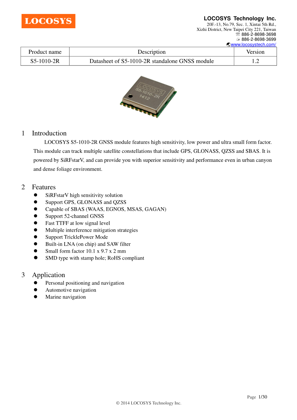 View S5-1010-2R Technical Datasheet