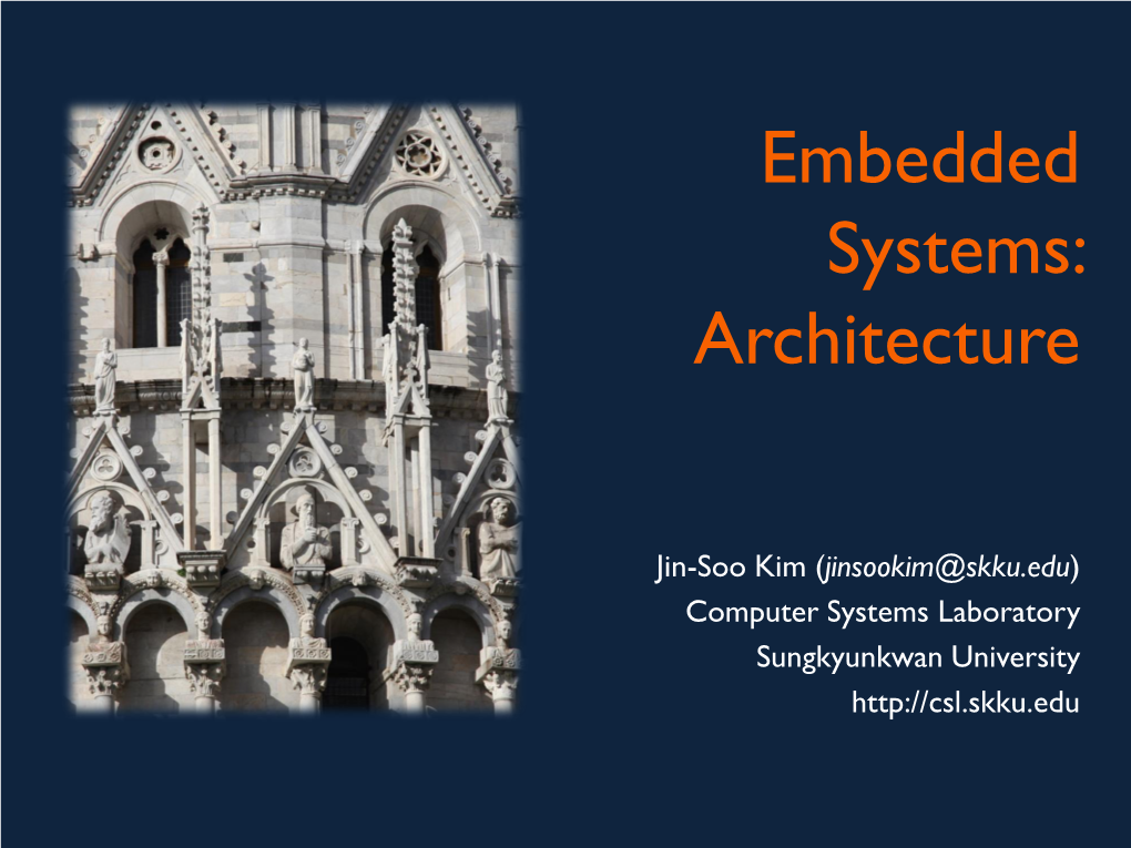 Embedded Systems: Architecture