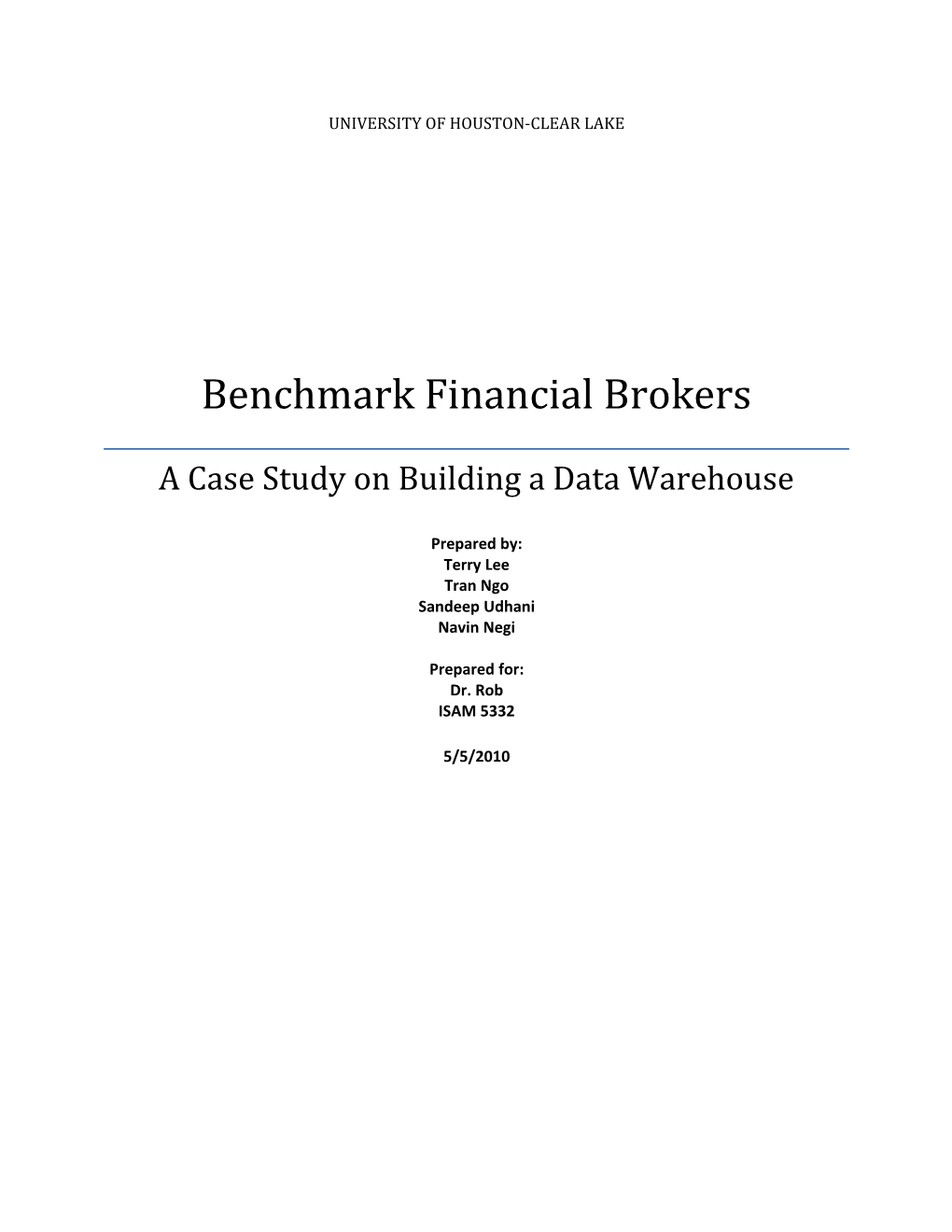 Benchmark Financial Brokers