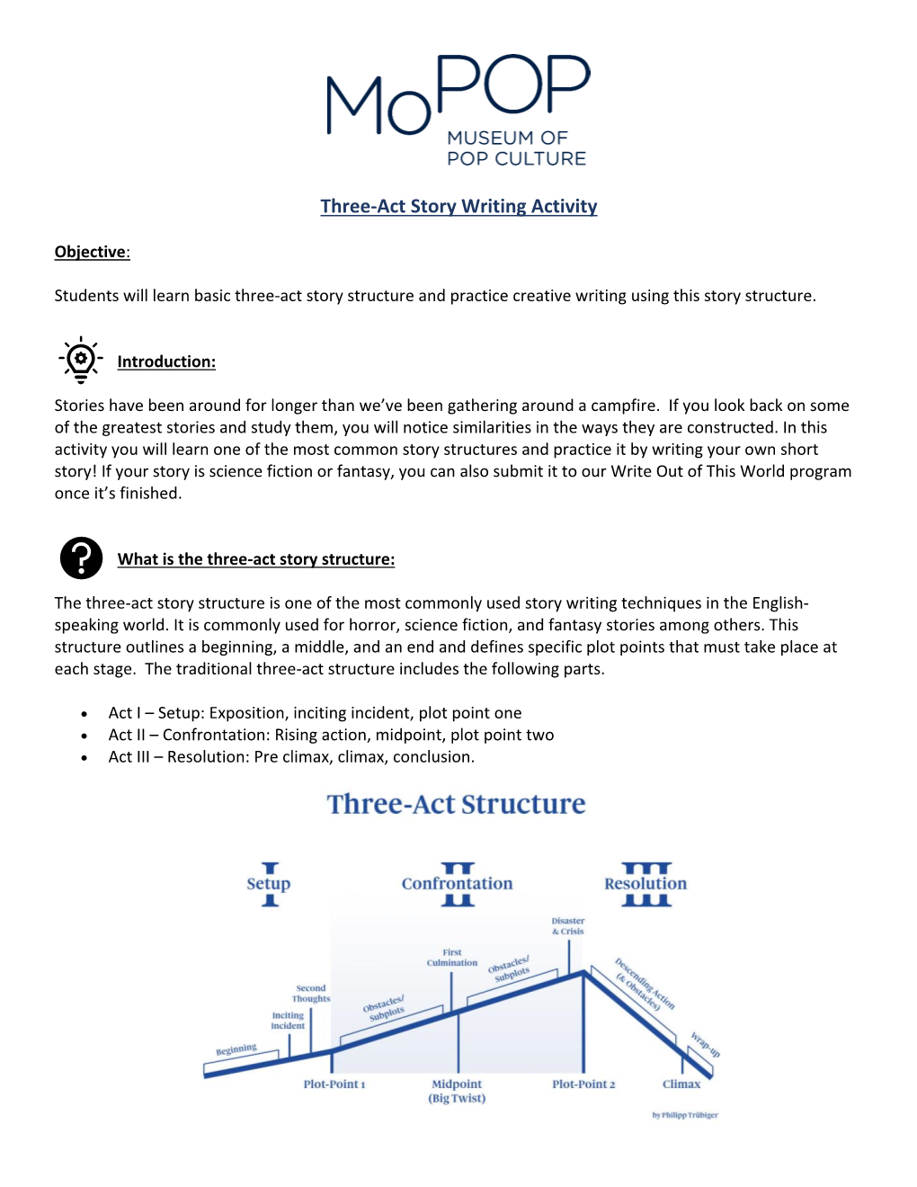 Three-Act Story Writing Activity