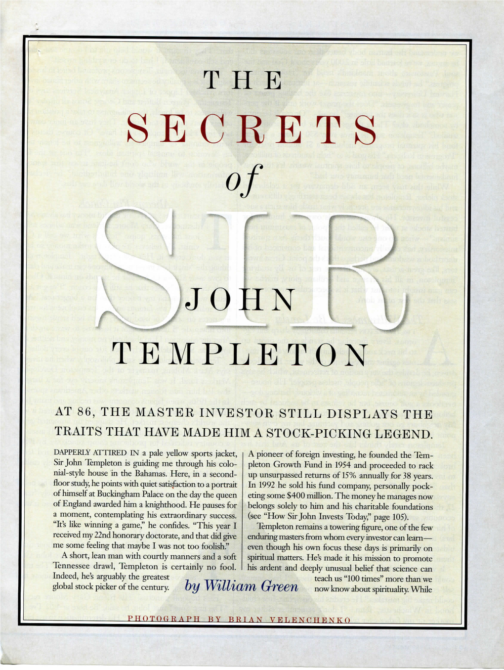 The Secrets of Sir John Templeton