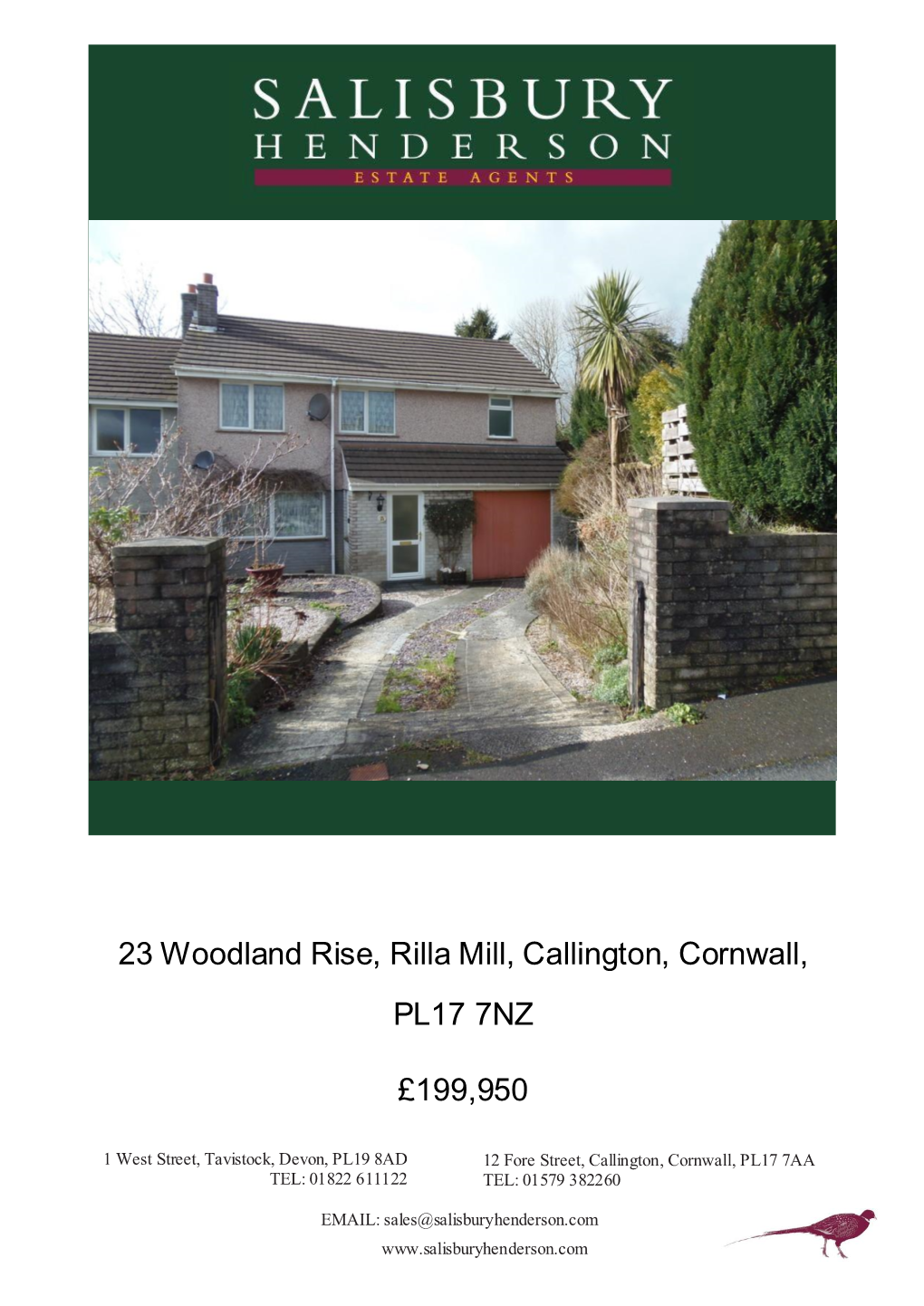 23 Woodland Rise, Rilla Mill, Callington, Cornwall, PL17 7NZ