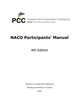 NACO Participants' Manual