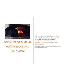 Social Media Manual for Facebook and Instagram