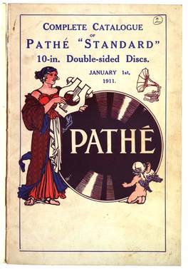 PATHS "STANDARD" 10-In. Double-Sided Discs. JANUARY 1St, 1911