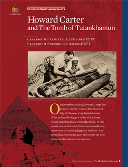 Howard Carter and the Tomb of Tutankhamun