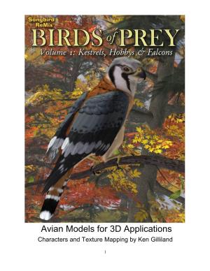 Avian Models for 3D Applications Characters and Texture Mapping by Ken Gilliland