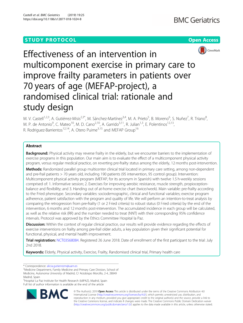 Effectiveness of an Intervention in Multicomponent Exercise in Primary