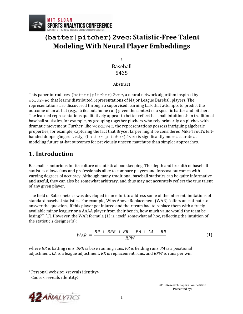 (Batter|Pitcher)2Vec: Statistic-Free Talent Modeling with Neural Player Embeddings