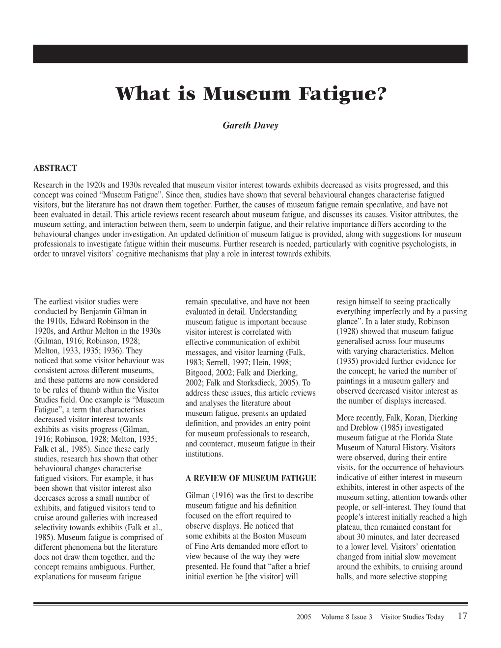 What Is Museum Fatigue?