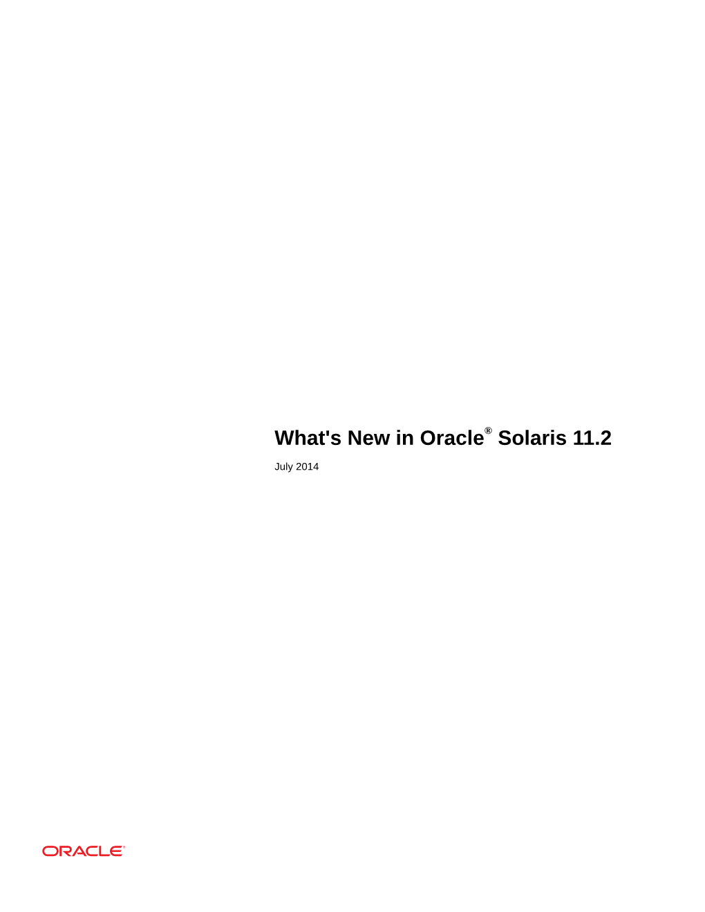 What's New in Oracle® Solaris 11.2