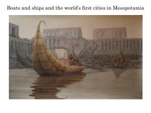 Boats and Ships and the World's First Cities in Mesopotamia