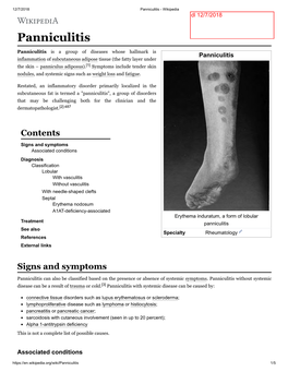 Panniculitis - Wikipedia