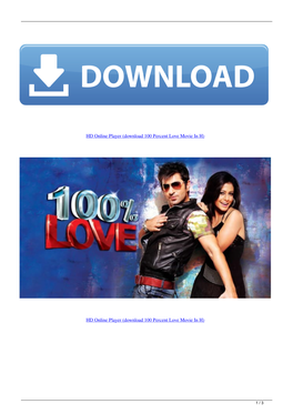 HD Online Player Download 100 Percent Love Movie in H