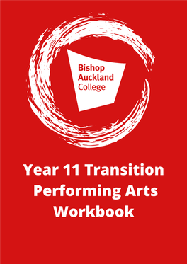 Year 11 Transition Performing Arts Workbook