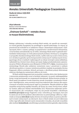 Annales Universitatis Paedagogicae Cracoviensis Studia De Cultura 11(3) 2019 ISSN 2083-7275 DOI 10.24917/20837275.11.3.2
