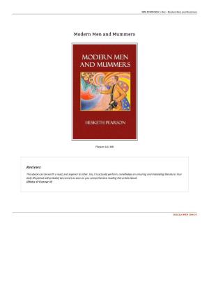 Find PDF &gt; Modern Men and Mummers