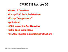 CMSC 313 Lecture 05
