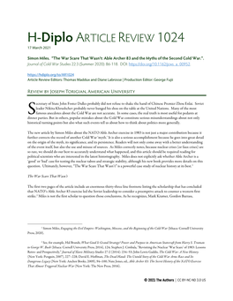 H-Diplo ARTICLE REVIEW 1024 17 March 2021