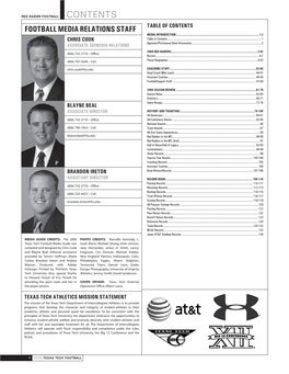 2009 Texas Tech Football Media Guide