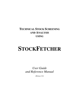Download the Stockfetcher User Guide