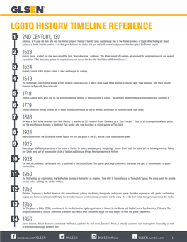 Lgbtq History Timeline Reference