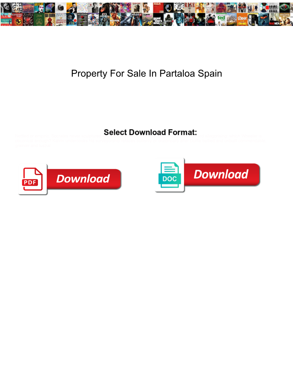 Property for Sale in Partaloa Spain