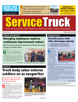 Truck Body Sales Veteran Soldiers on As Songwriter