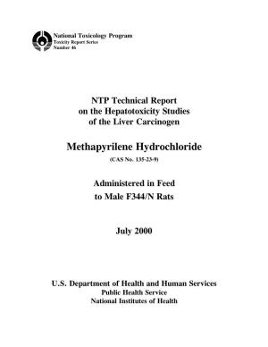 Methapyrilene Hydrochloride (CAS No