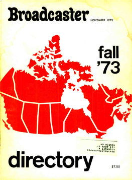 Broadcaster NOVEMBER 1973 - Fall '73