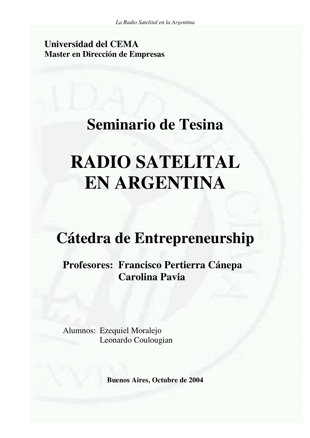 Radio Satelital En Argentina