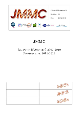 Rapport D'activité 2007-2010 Prospective 2011-2014