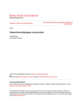 Hierarchical Phylogeny Construction