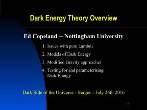 Dark Energy Theory Overview