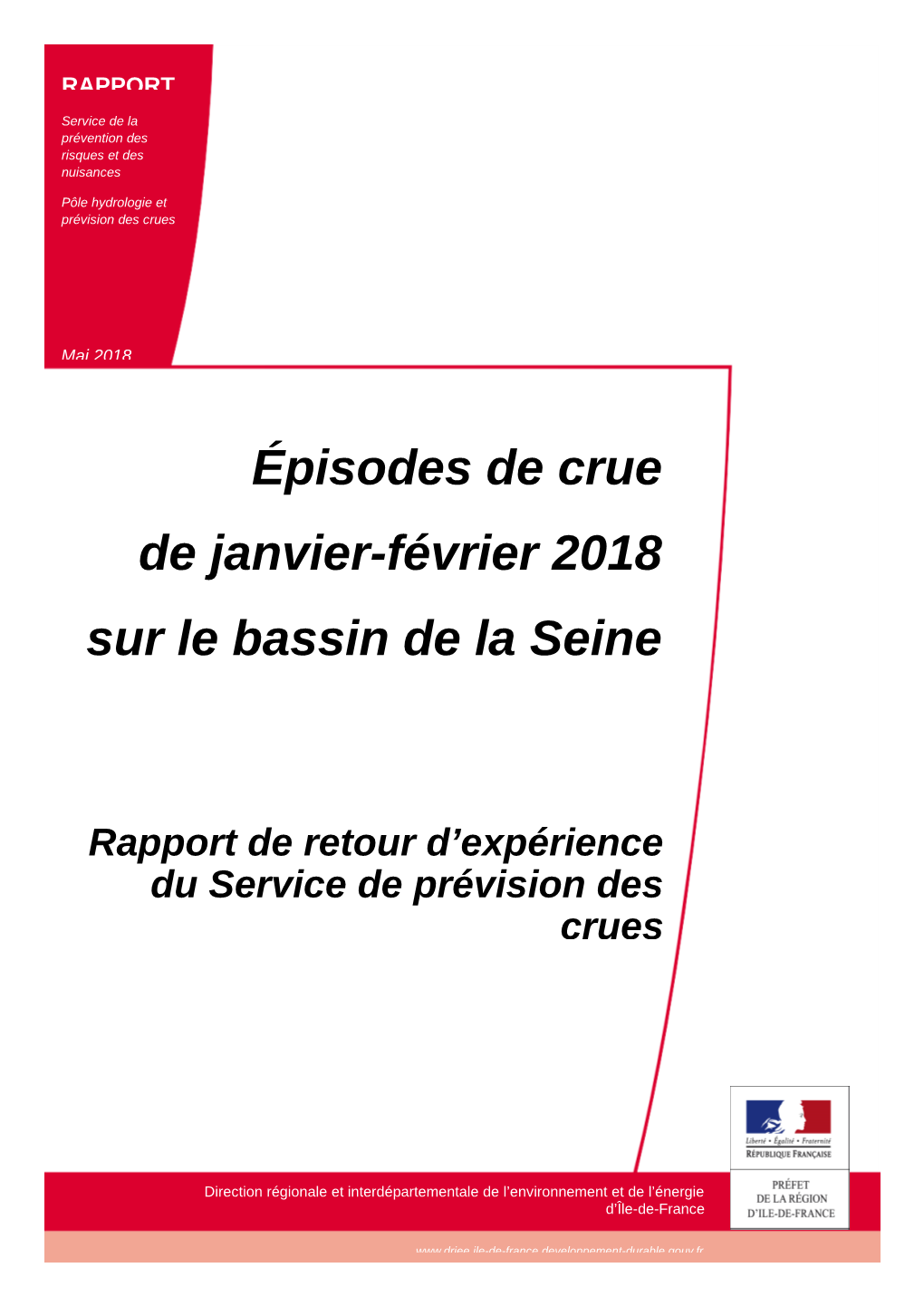 Épisodes De Crue De Janvier-Février 2018 Sur Le Bassin De La Seine