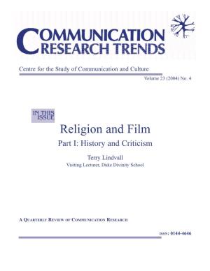 Religion and Film Part I: History and Criticism