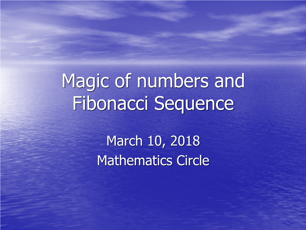 magic-of-numbers-and-fibonacci-sequence-docslib