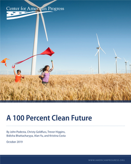 A 100 Percent Clean Future