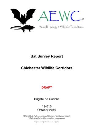 Bat Survey Report Chichester Wildlife Corridors