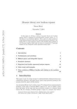 Measure Theory Over Boolean Toposes