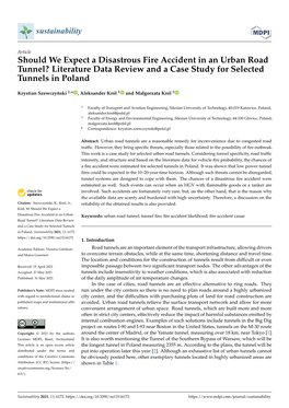 Should We Expect a Disastrous Fire Accident in an Urban Road Tunnel? Literature Data Review and a Case Study for Selected Tunnels in Poland